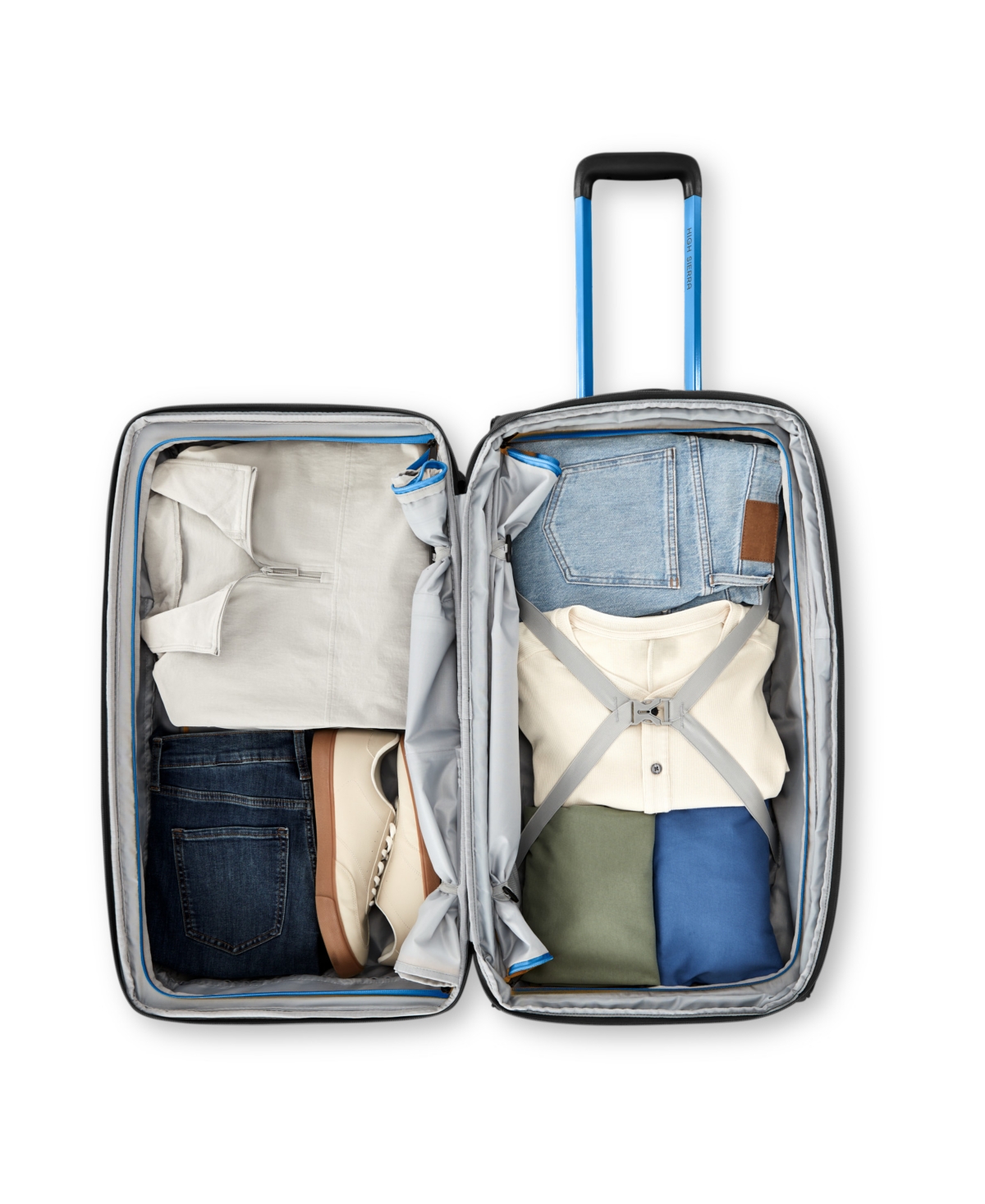 High Sierra Hi-life Large Wheeled Duffle In Black