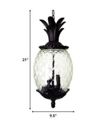 Pineapple Three-Light Outdoor Hanging Pendant Light – Decorative Garden Light