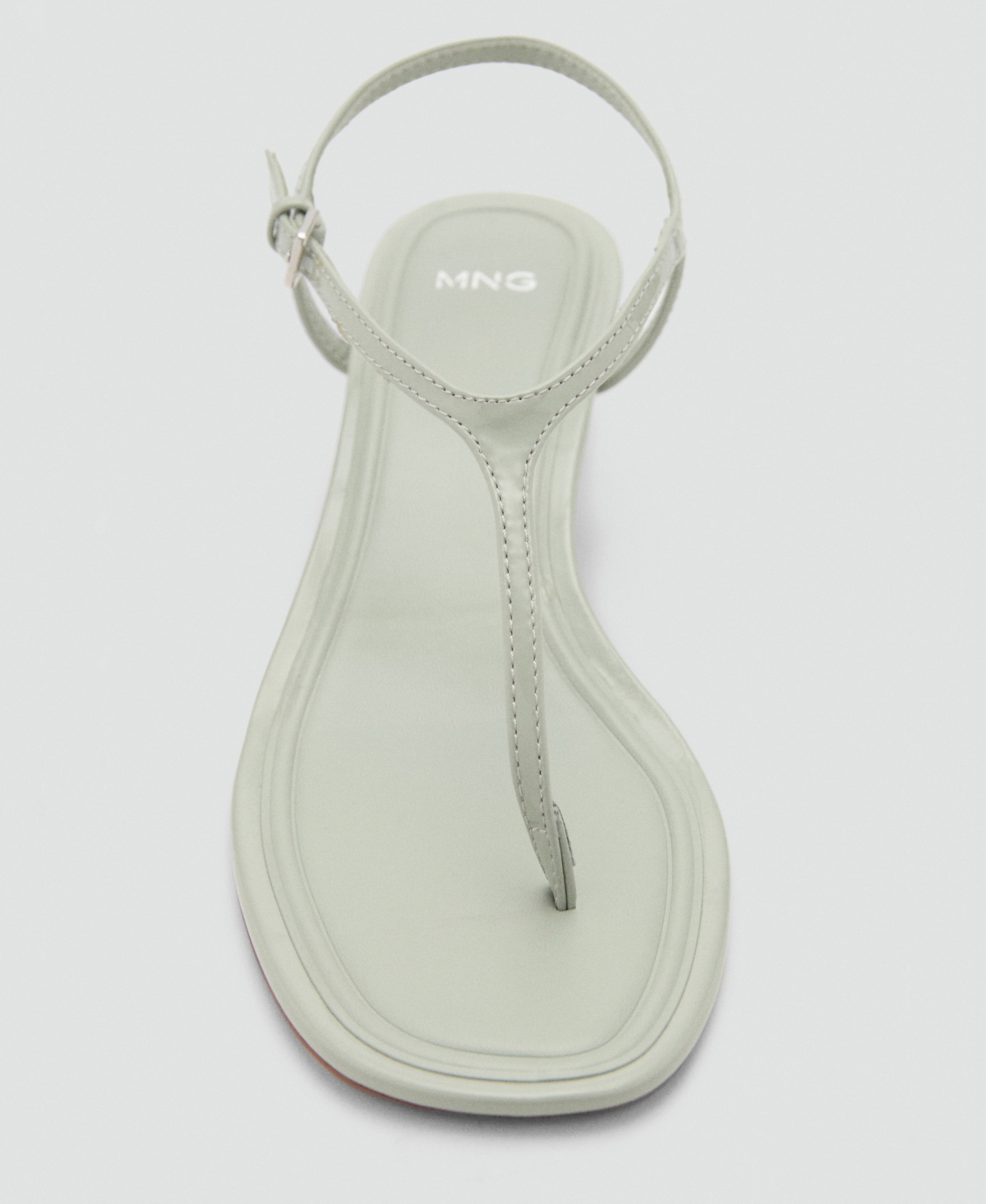 Shop Mango Women's Kitten Heel Strap Sandals In Pastel Green