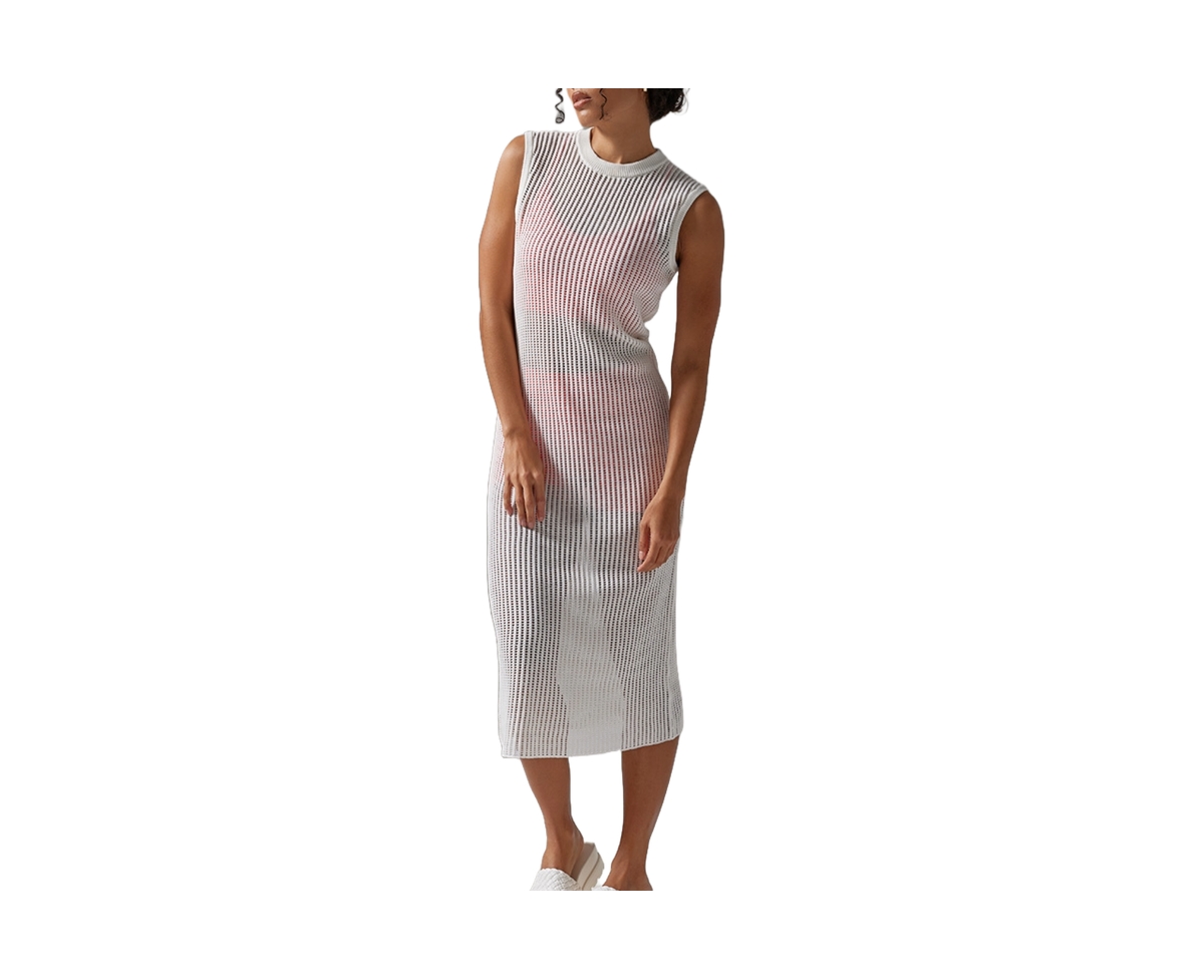 Women's Retreat Sleeveless Open Knit Dress - Hot coral