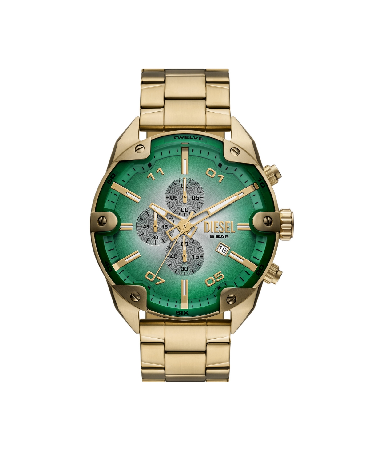 Diesel Spiked Stainless Steel Watch