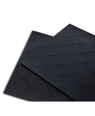 Modena Reversible Premium Leather 12" x 18" Rectangular Placemats Set of 4 - Linen