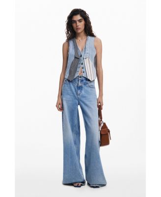 Women's Patchwork denim vest