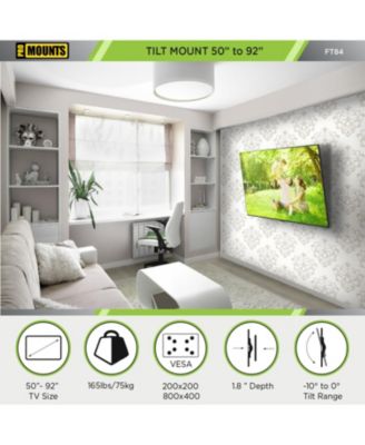 Tilting TV Wall Mount For 50" to 92" TVs Holds Up to 165lbs 