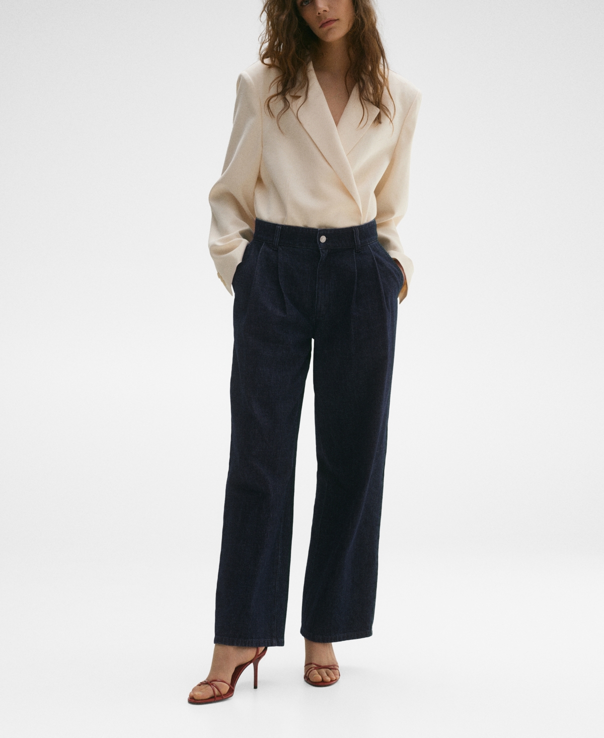 Women's Rinse-Wash Wide Leg Jeans - Open Blue