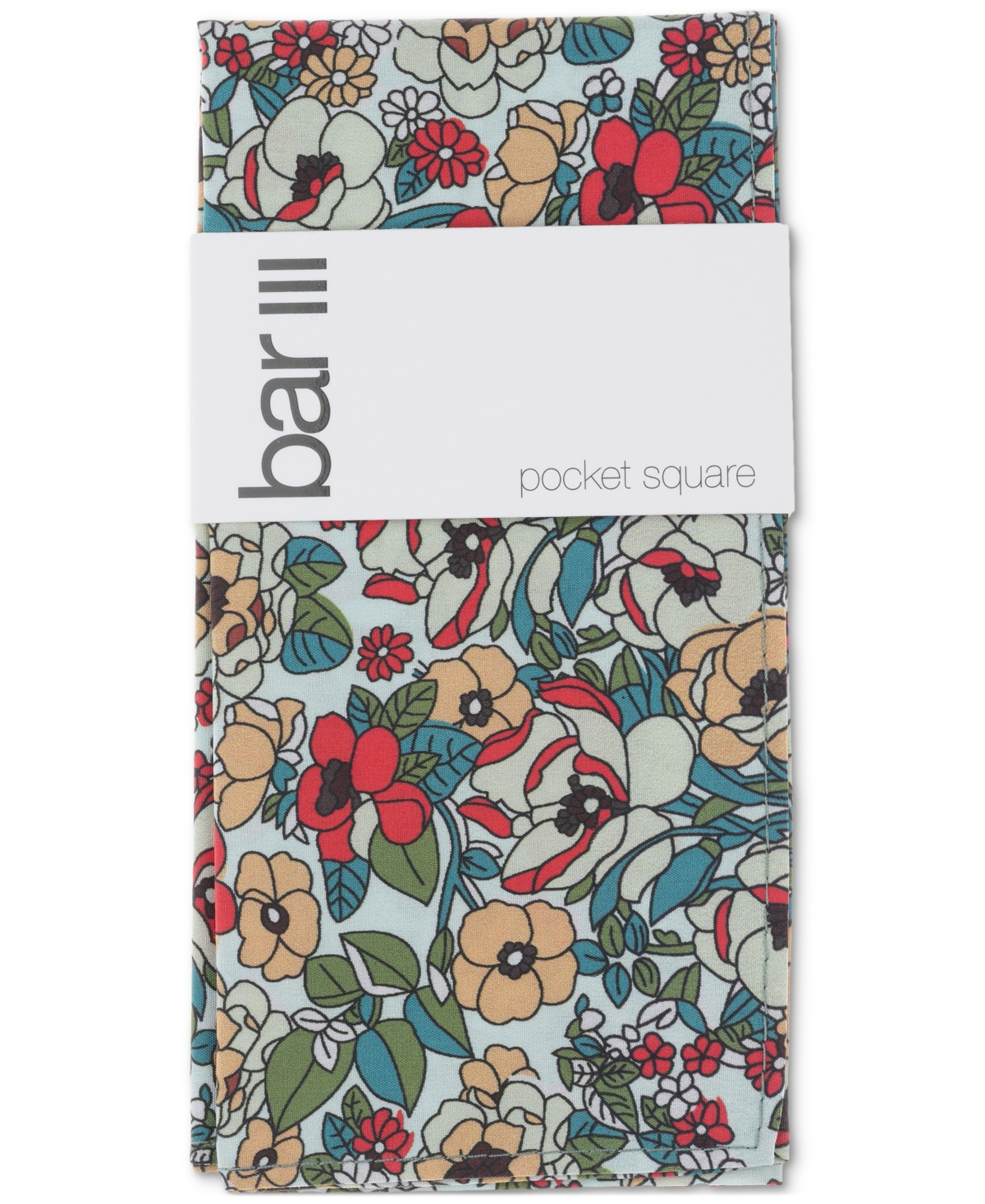 Men's Floral Handkerchief, Exclusively at Macy's - White