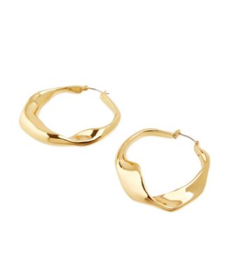 Sculpted Large Hoop Earrings
