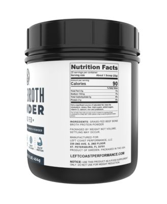 Bone Broth Protein, Grass Fed Protein Powder, Keto Protein Powder for Joint Support and Gut Health, Unflavored, 16 oz