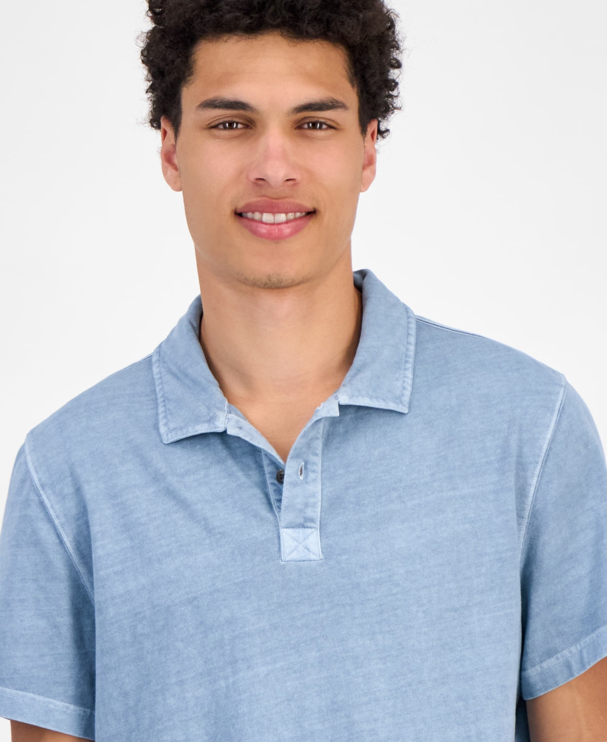 Sun + Stone Men's Faded Short Sleeve Polo Shirt, Exclusively at Macy's