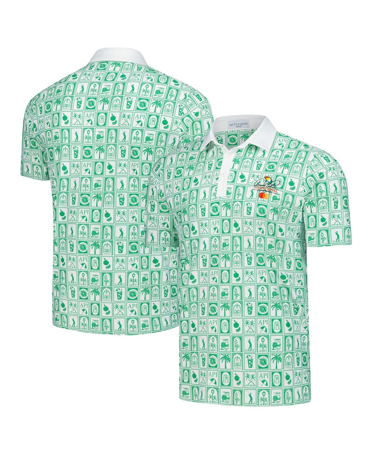 Smith & Quinn Men's Green Arnold Palmer Invitational Geo Print Smitty Polo Shirt