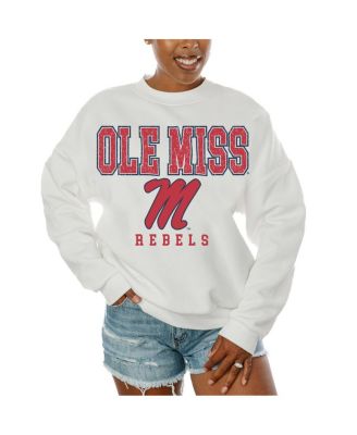Gameday Couture - Women's White Ole Miss Rebels Freestyle Fleece Pullover Sweatshirt