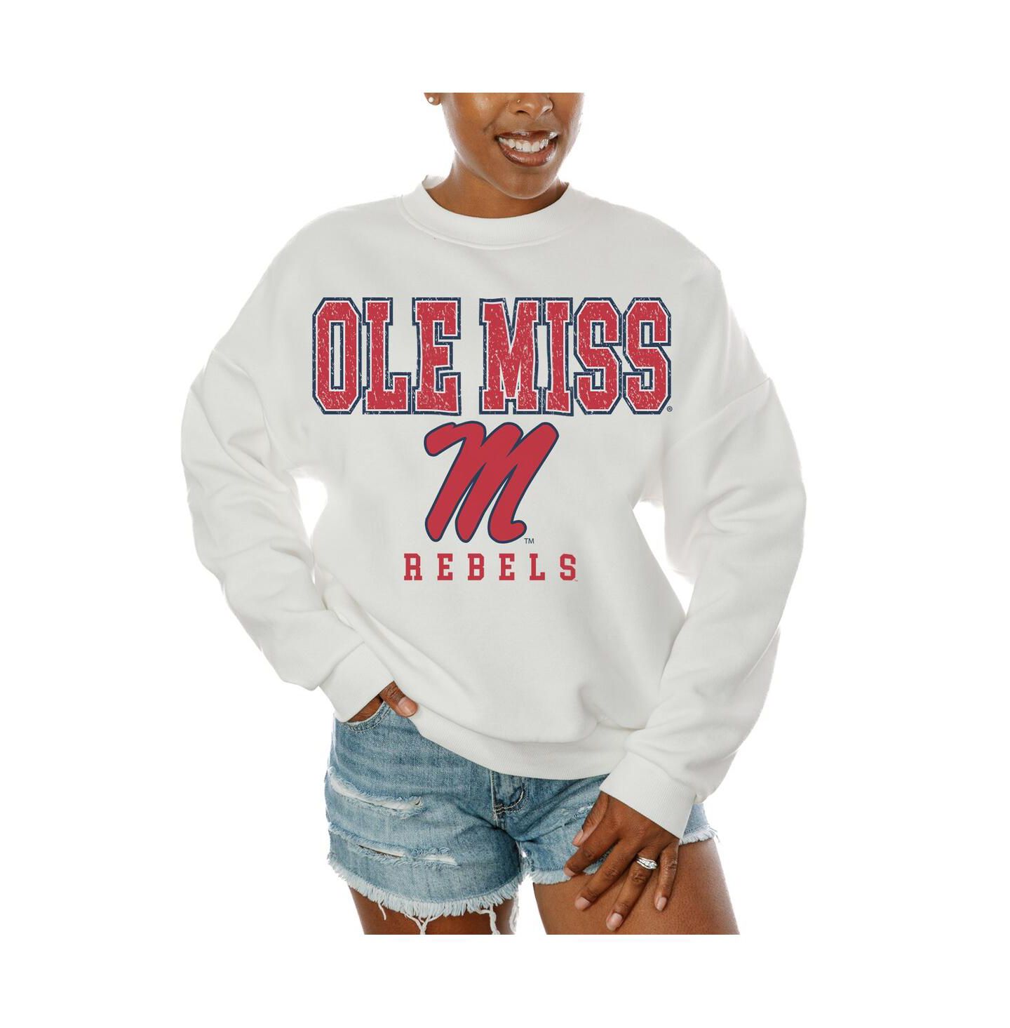 Женская толстовка Gameday Couture White Ole Miss Rebels Freestyle Fleece Pullover — фото 1