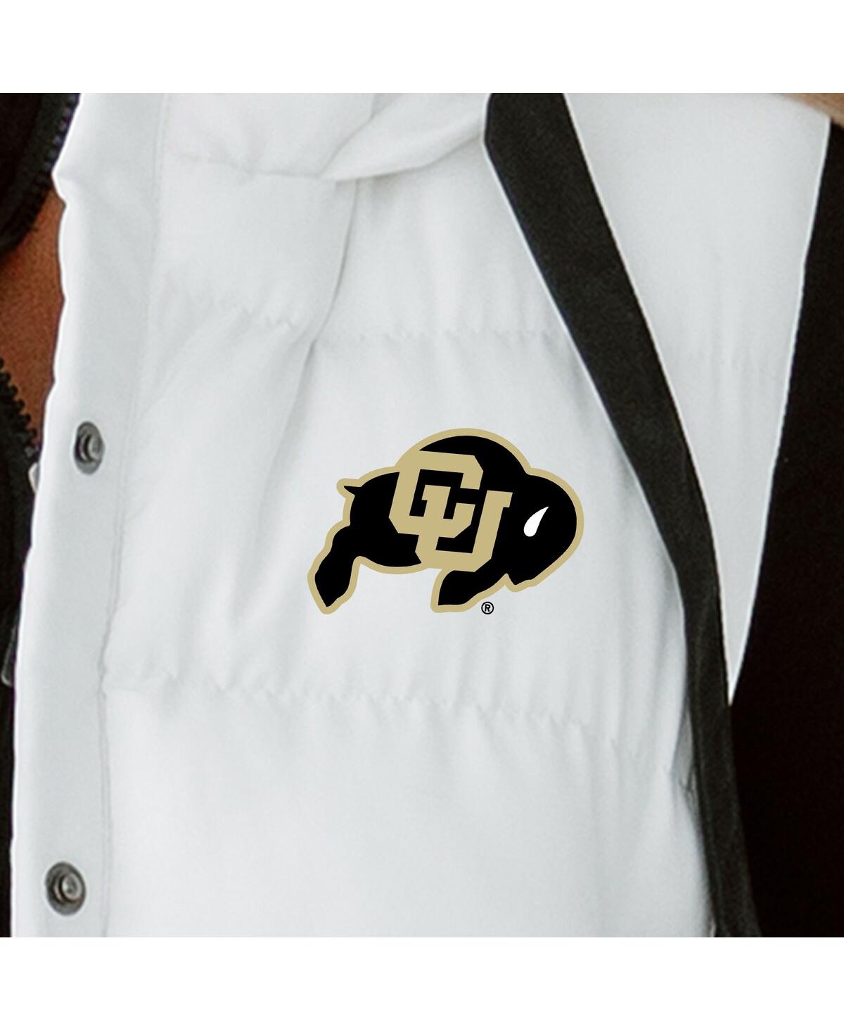 Gameday Couture Women's White Colorado Buffaloes Hooded Full-Snap Puffer Vest