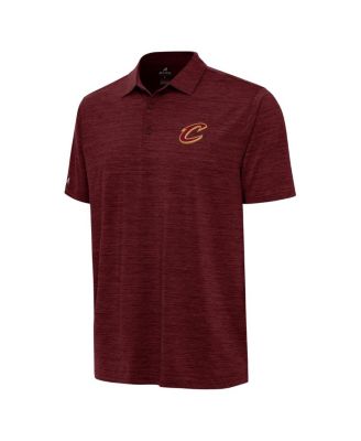 Antigua - Men's Heather Wine Cleveland Cavaliers Layout Polo Shirt