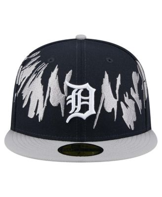 Men's Navy/Gray Detroit Tigers Retro Pattern 59FIFTY Fitted Hat