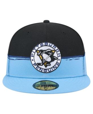 Men's Black/Light Blue Pittsburgh Penguins Vintage Color Dip 59FIFTY Fitted Hat