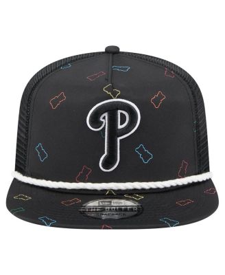 Men's Black Philadelphia Phillies Gummy Golfer Trucker Adjustable Hat