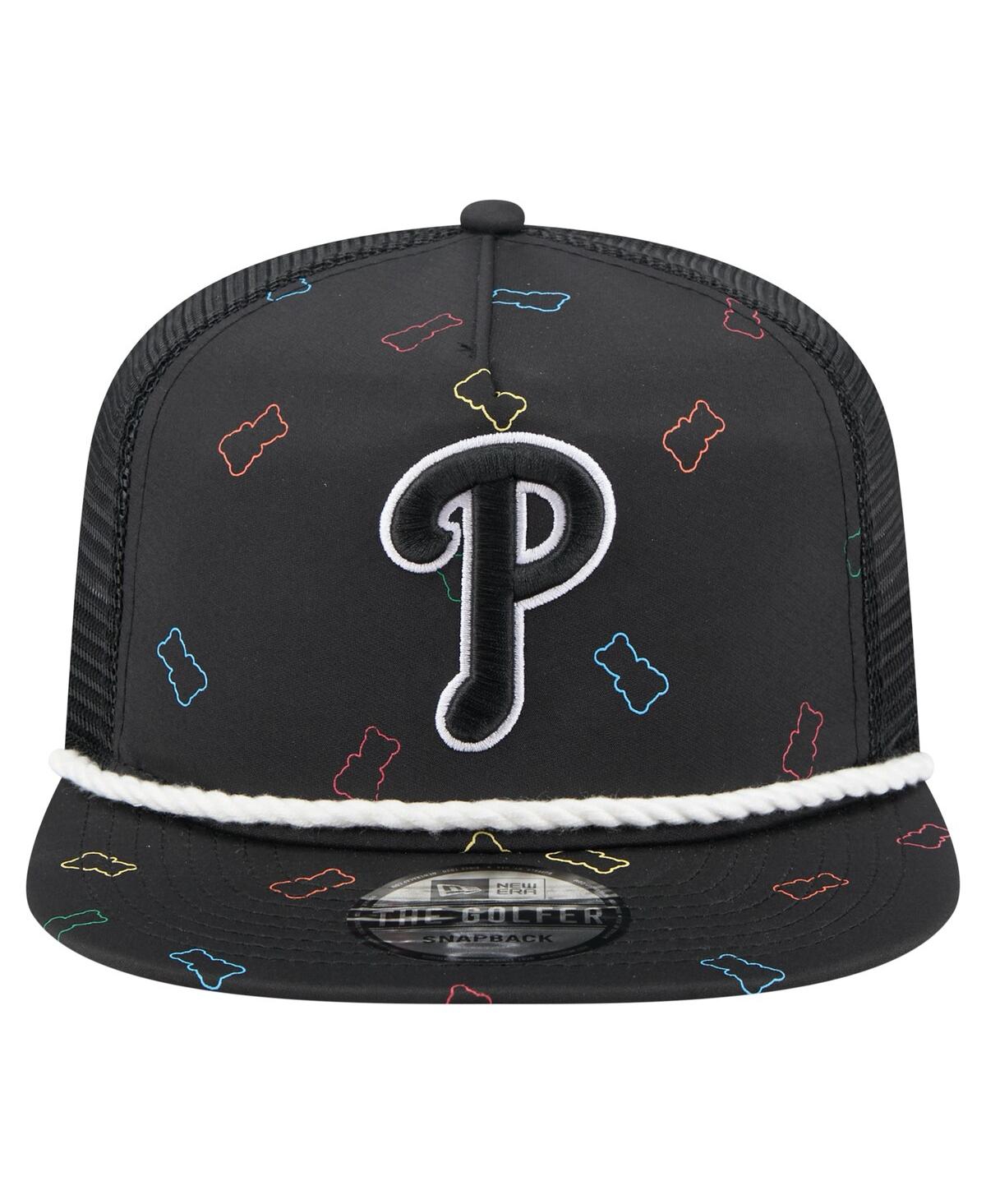 Shop New Era Men's Black Philadelphia Phillies Gummy Golfer Trucker Adjustable Hat
