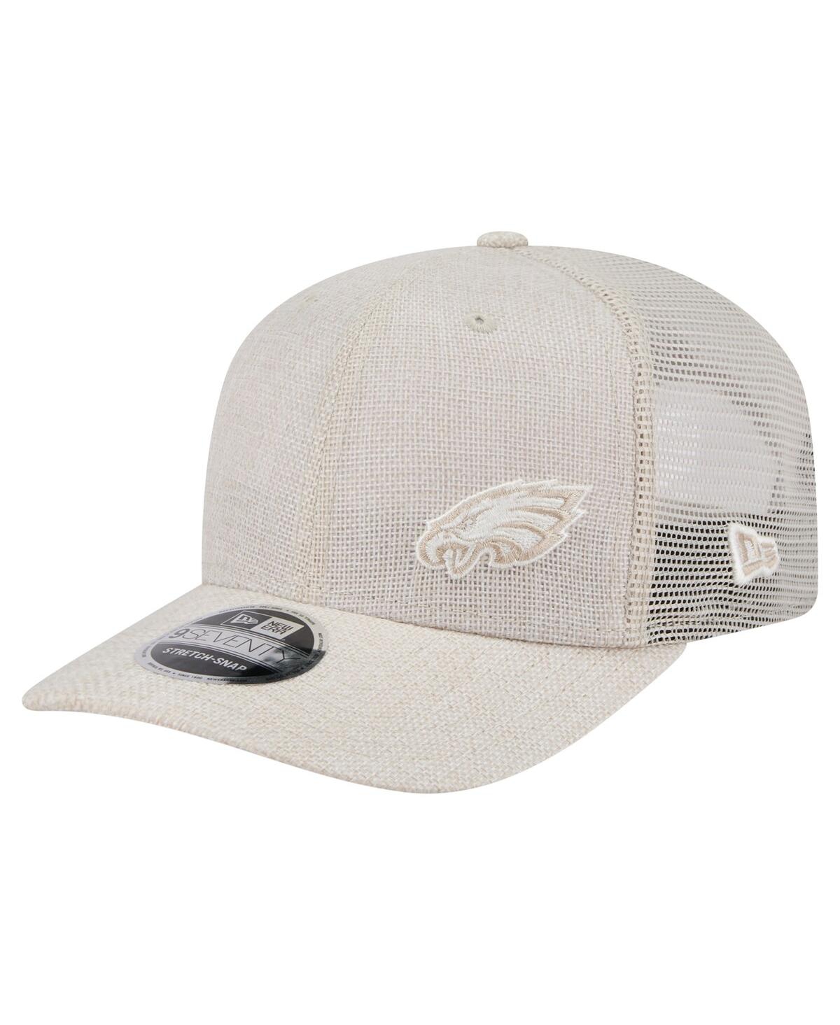 NEW ERA MEN'S NATURAL PHILADELPHIA EAGLES FLAWLESS 9SEVENTY STRETCH-SNAP HAT 