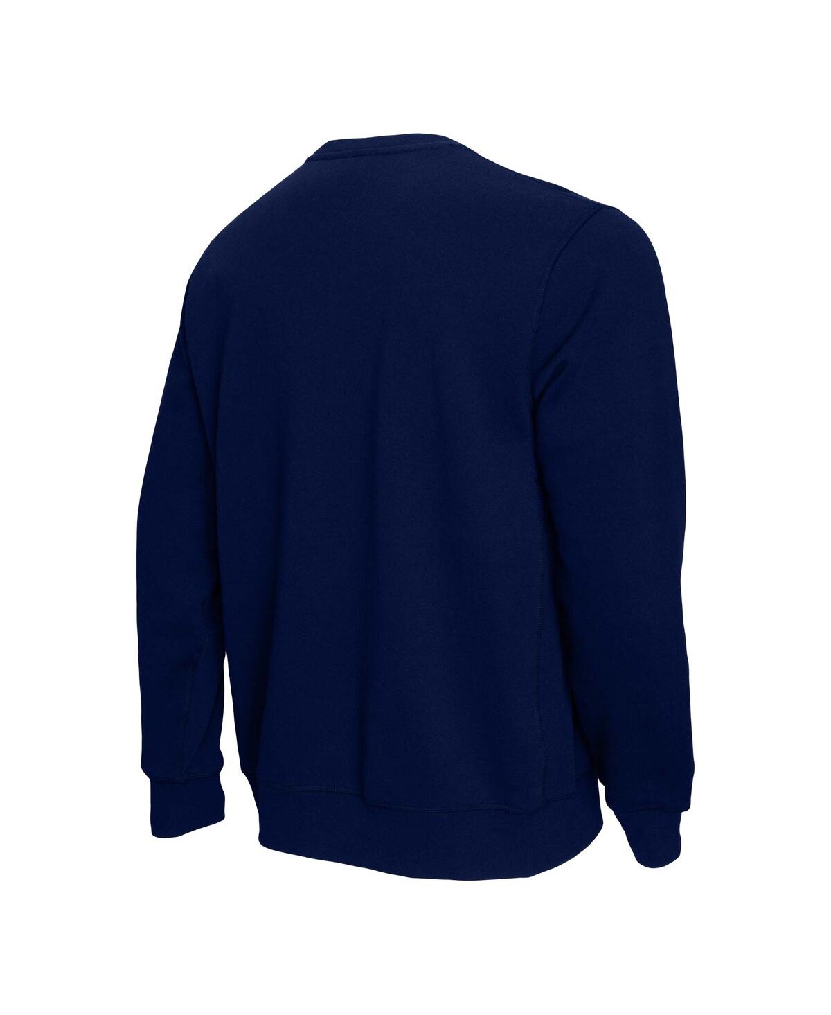 Mitchell & Ness Navy Penn State Nittany Lions Elite Script Pullover Sweatshirt In Blue