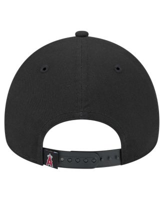 Men's Black Los Angeles Angels 9FORTY A-Frame Adjustable Hat