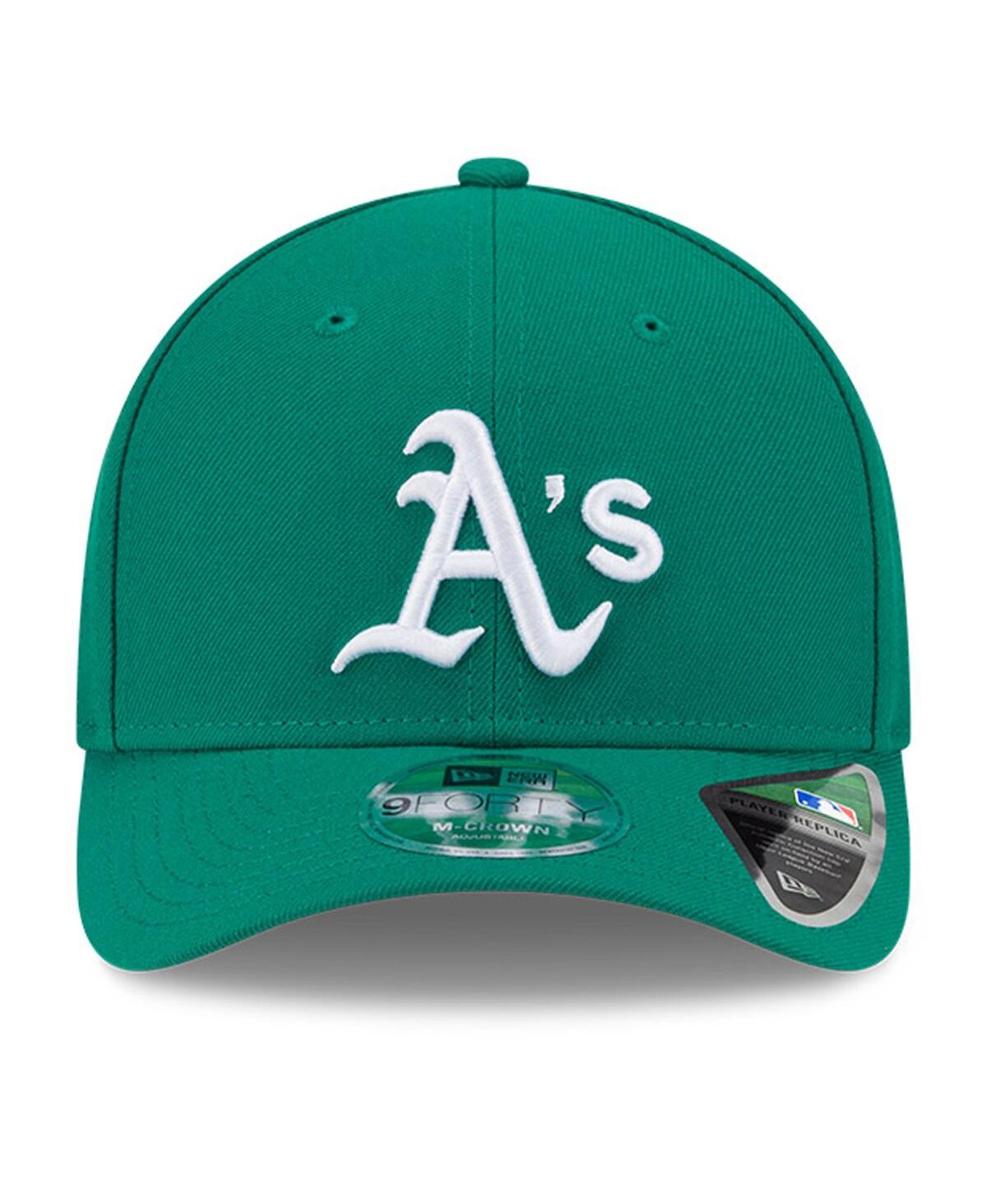 NEW ERA MEN'S KELLY GREEN ATHLETICS PLAYER REPLICA 9FORTY ADJUSTABLE HAT 