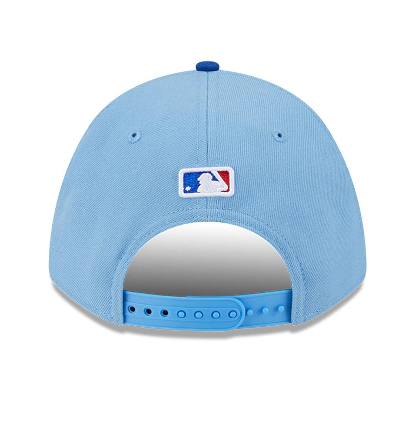 Мужская кепка New Era Light Blue Texas Rangers Player Replica 9FORTY Adjustable Hat — фото 5