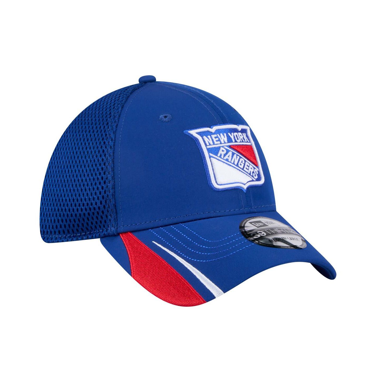 Мужская кепка New Era Blue New York Rangers Linear Featherweight 39THIRTY Flex Hat — фото 4