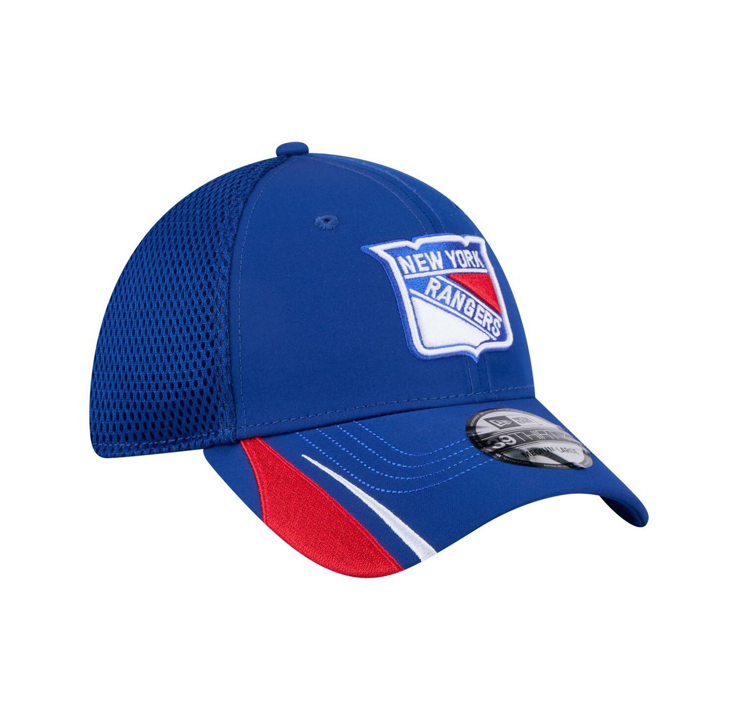 Men's Blue New York Rangers Linear Featherweight 39THIRTY Flex Hat