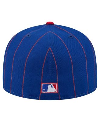 Men's Blue Atlanta Braves Pinstripe 59FIFTY Fitted Hat