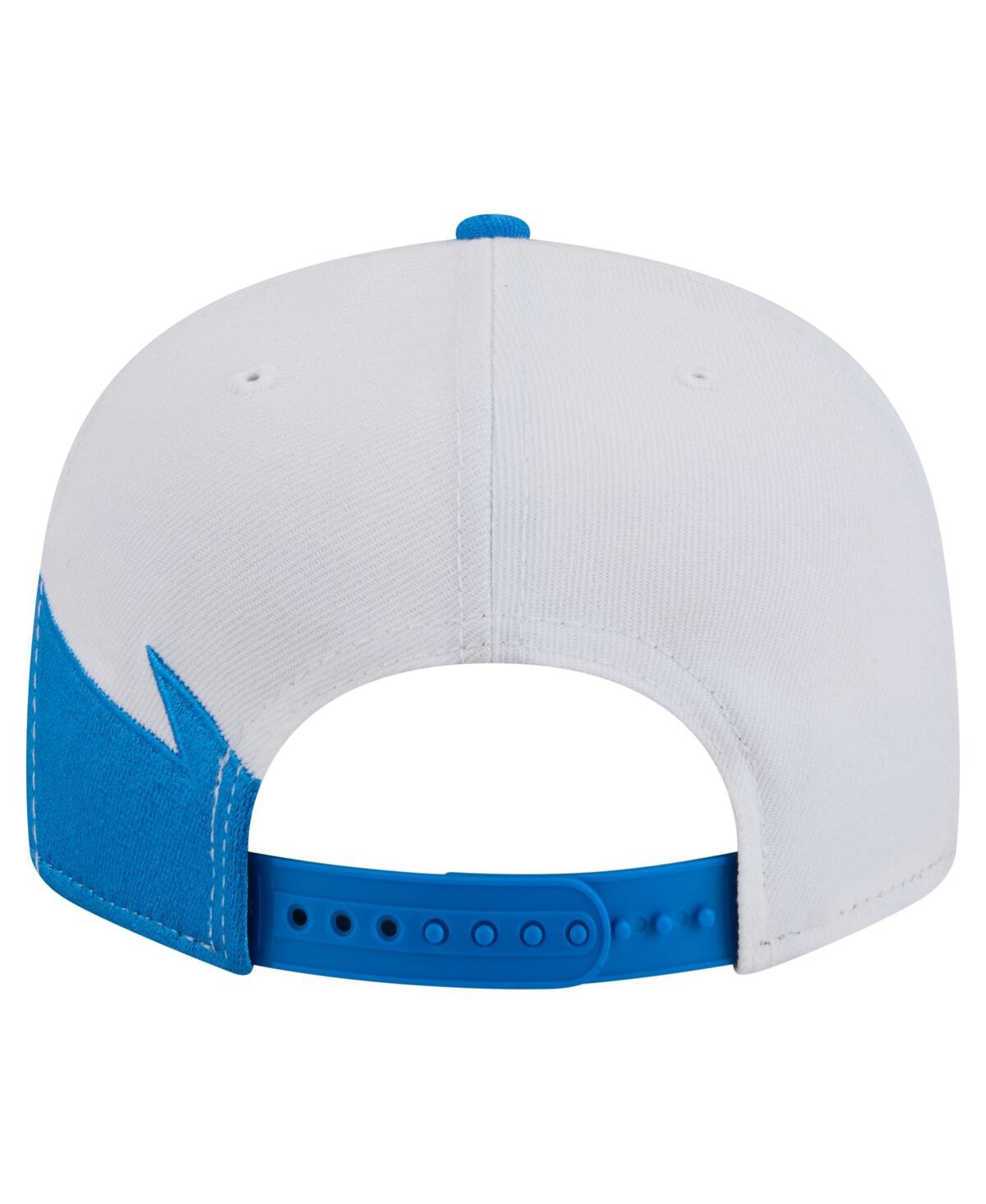 NEW ERA MEN'S BLUE DETROIT LIONS THROWBACK JAGGED 9FIFTY SNAPBACK HAT 