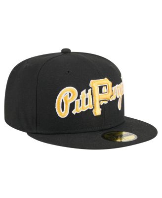 Men's Black Pittsburgh Pirates Overlap 59FIFTY Fitted Hat