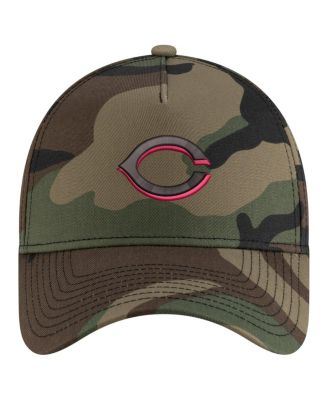 Men's Camo Cincinnati Reds Woodland Team Pop 9FORTY A-Frame Adjustable Hat