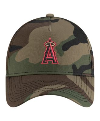 Men's Camo Los Angeles Angels Woodland Team Pop 9FORTY A-Frame Adjustable Hat