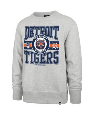 Men's Gray Detroit Tigers Letters Headline Pullover Sweatshirt