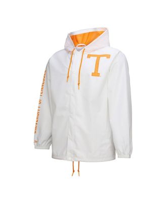 Men's White Tennessee Volunteers Coaches Full-Snap Hoodie Jacket
