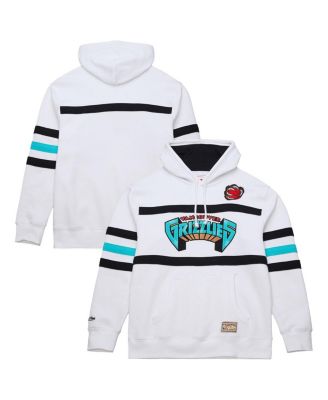 Mitchell & Ness - Men's White Vancouver Grizzlies Hardwood Classics Nights Head Coach Pullover Hoodie