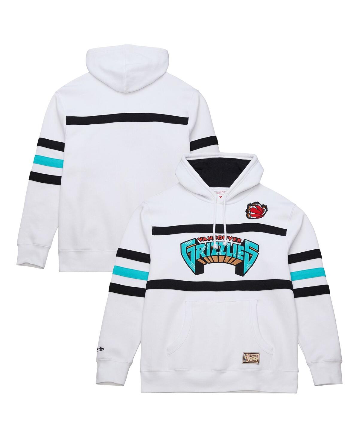 Mitchell & Ness White Vancouver Grizzlies Hardwood Classics Nights Head Coach Pullover Hoodie In White