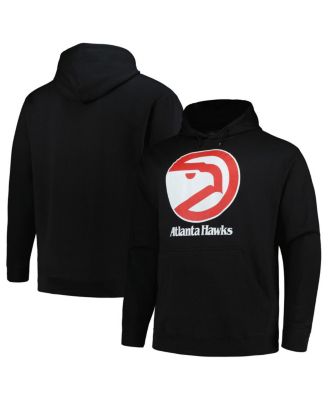 Mitchell & Ness - Men's Black Atlanta Hawks Hardwood Classics Big Tall Pullover Hoodie