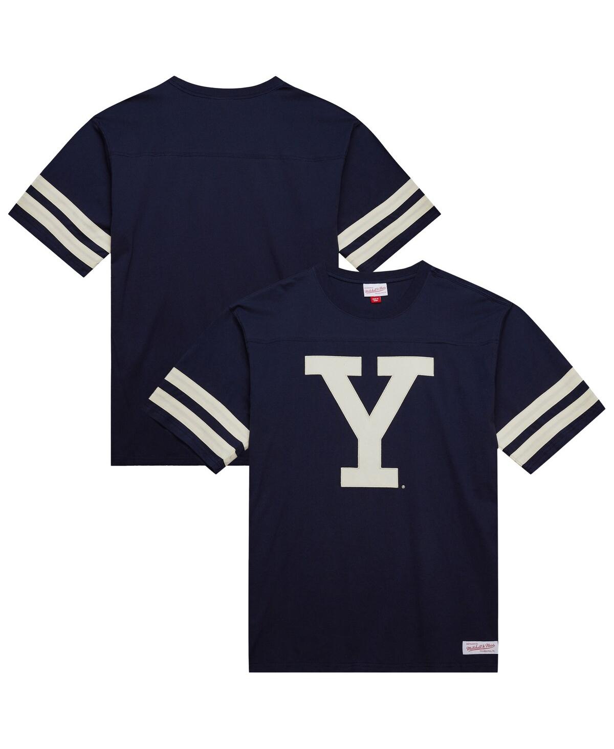 Mitchell & Ness Men's Navy Yale Bulldogs Vintage Logo Heavyweight Yoke T-shirt In Navy