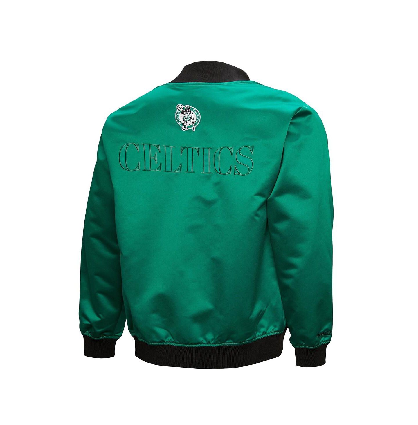 Мужская куртка Mitchell & Ness Kelly Green Boston Celtics Hardwood Classics Team OG 3.0 Lightweight Satin Full-Snap — фото 4
