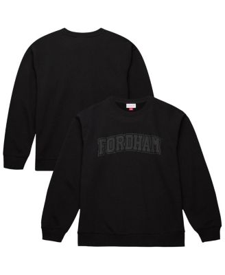 Mitchell & Ness - Men's Black Fordham Rams Puff Print Fleece Pullover Sweatshirt