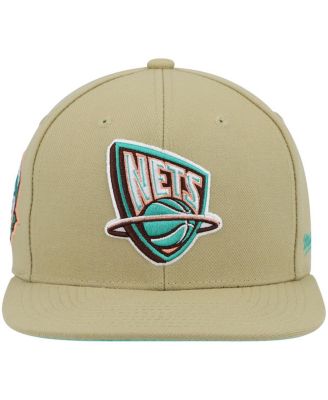 Men's Khaki New Jersey Nets 35th Anniversary Hardwood Classics Malibu Sunrise Fitted Hat