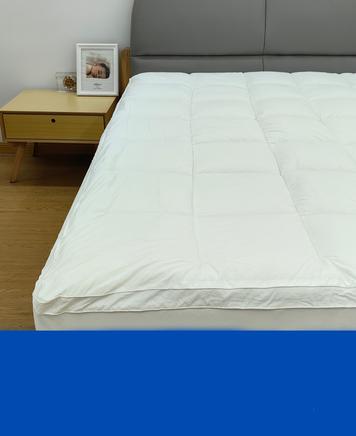 Payton Fluffy Soft Cotton Mattress Topper, Twin In White