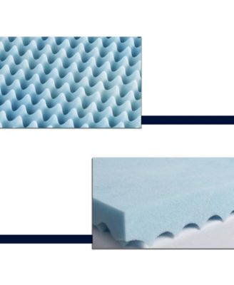 2" Convoluted Gel Memory Foam Mattress Topper, Full