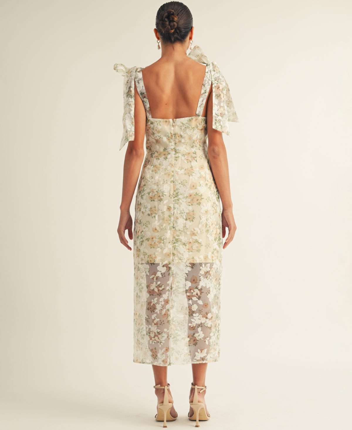 Arose Studio, Inc Women's Carinne Floral Midi Dress In Sage Floral
