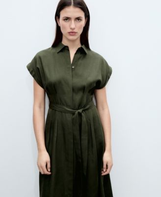 Women's Linen and Lyocell-Blend Shirt Dress