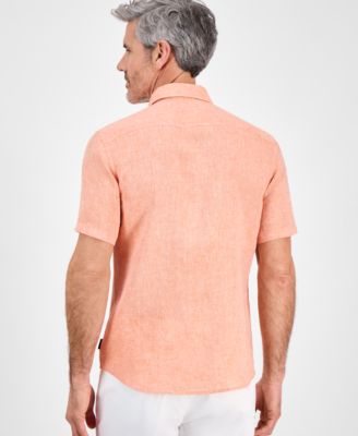 Men's Slim-Fit Yarn-Dyed Linen Shirt  