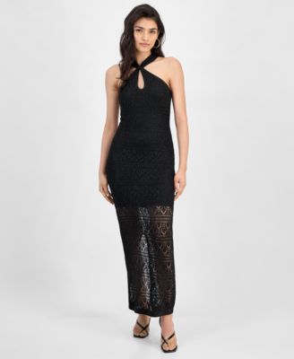 GUESS - Women's Cynthia Crossover Halter Maxi Dress