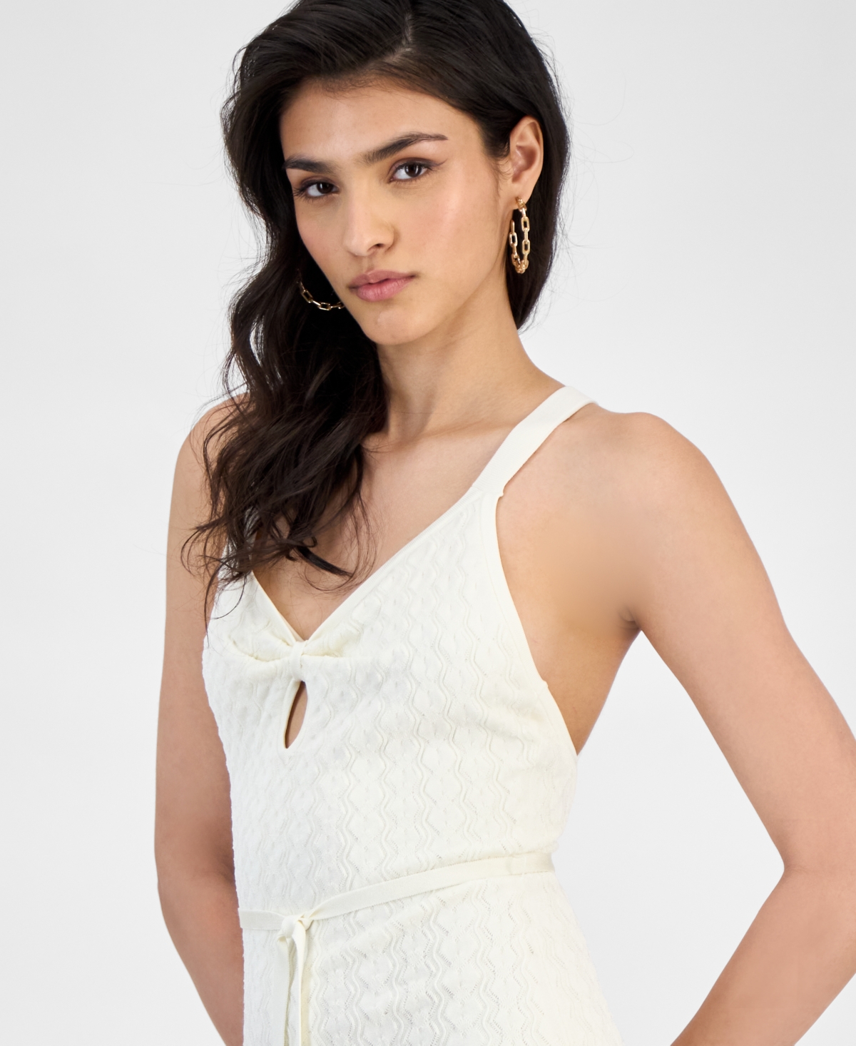 Guess Women's Silvie Tie-waist Cut-out Mini Dress